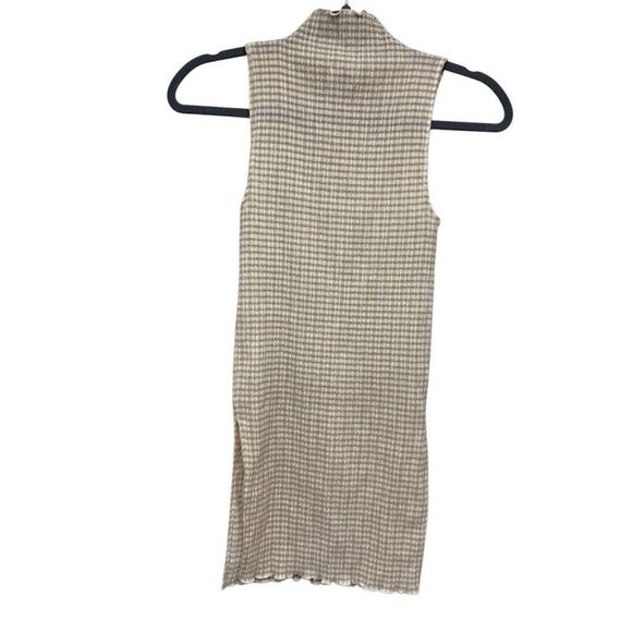 ARITZIA Wilfred Verona ran gingham sleeveless mock turtle neck tunic blouse size - Picture 3 of 5
